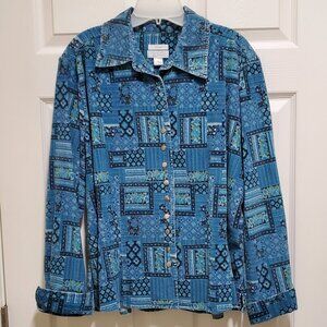 Stretchy Corduroy Snap Top